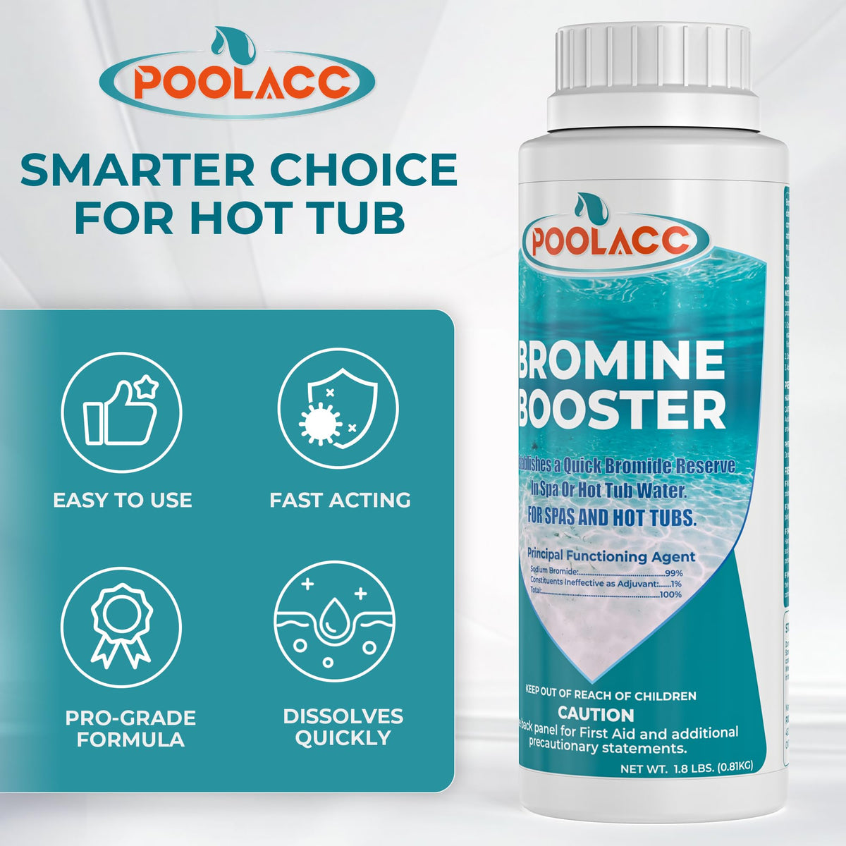 1.8LB Bromine Booster for Hot Tubs & Spas