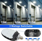 LED Shoebox Retrofit Lamp, 75/95/115W Selectable, 5000K Rotatable E39 Base