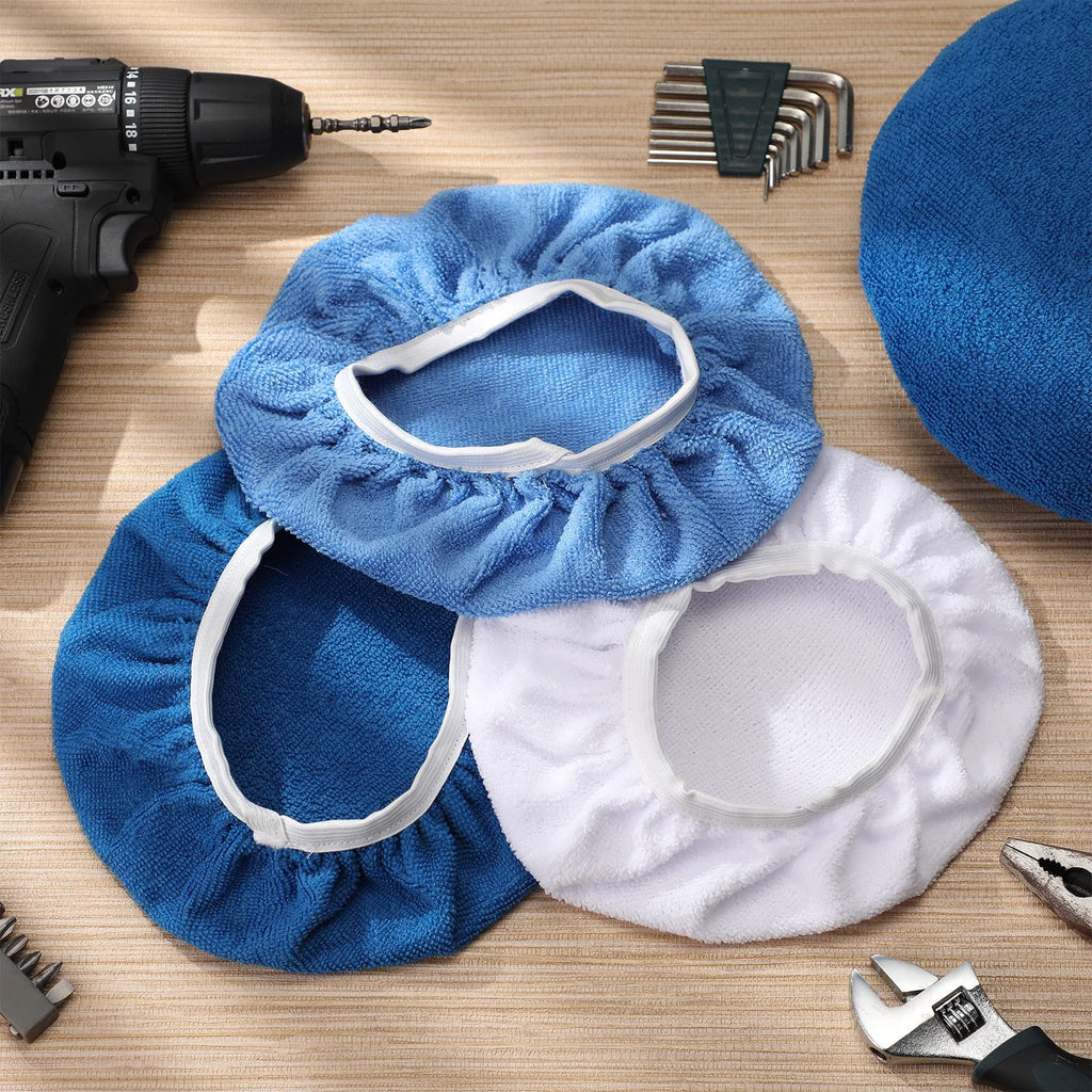 40 Pcs 9 to 10 Inches Buffer Pads, Car Polisher Bonnets, Mixed