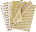 100 Sheets Gold White Tissue Paper Bulk for Gift Wrapping Gift Bag