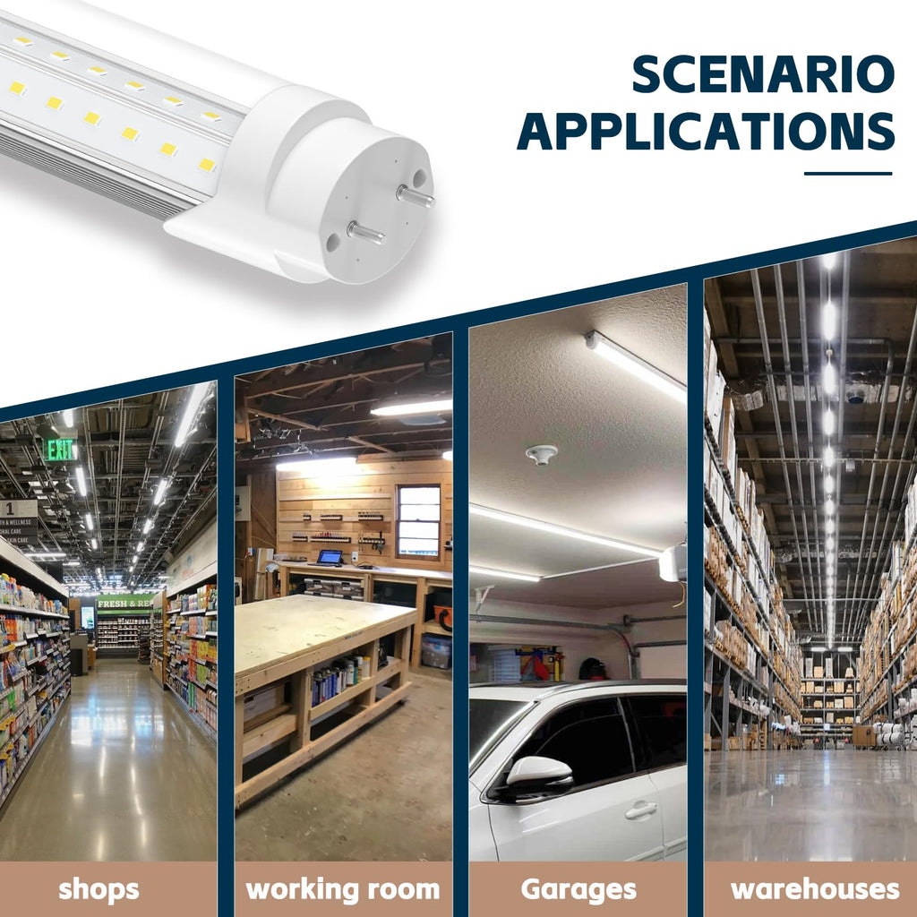 T8 Led Bulbs 4 Foot, 5000K 45W 5850LM 24-Pack