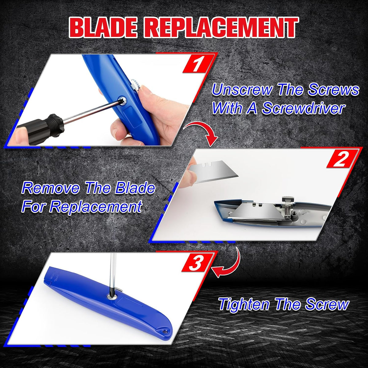 2 Pack Box Cutter Utility Knife Paper Craft Tool with 10 Blades