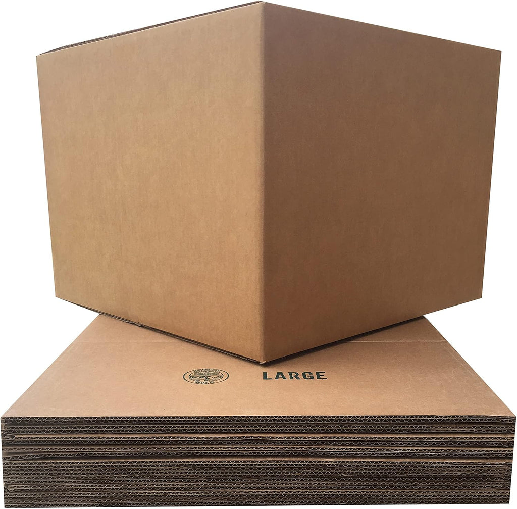 Moving Boxes Bundle, 6 Large Boxes for Moving, Packing and Storage, Brown Corrugated Cardboard 20 x 20 x 15"