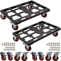 Upgrade Tool Box Dolly Push Cart, Black, 2-Pack