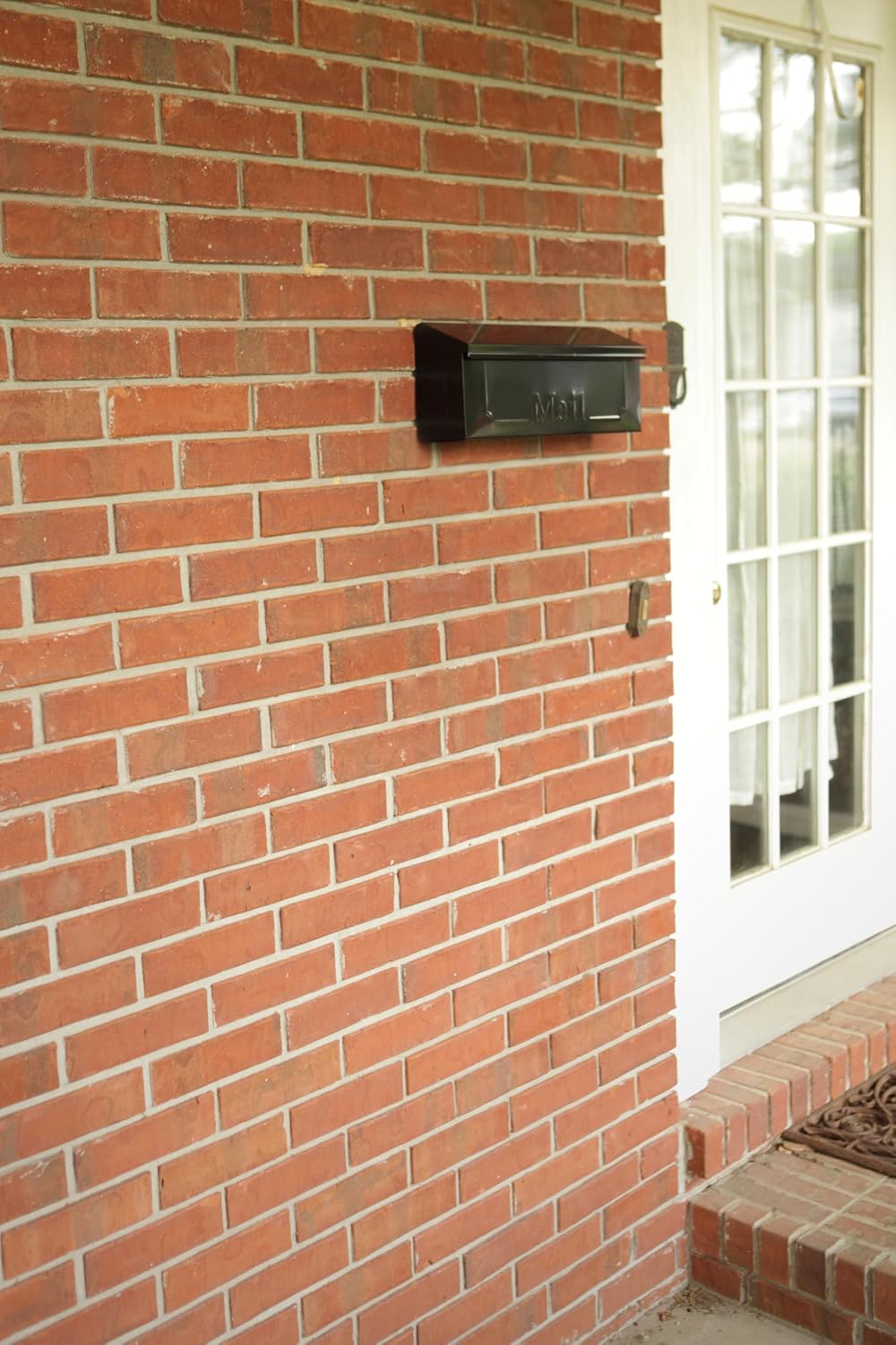 Townhouse Galvanized Steel, Wall-Mount Mailbox, Black Small | Galvanized steel build for outside with