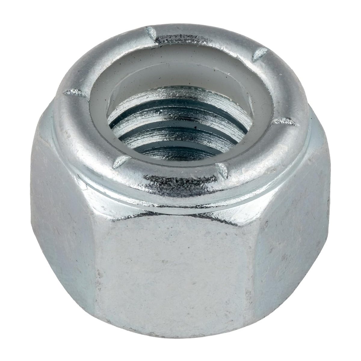 1/2"-13 (50 Pack) Nylock Hex Nuts, Grade 2, Nylon Insert Locknut by Makers Bolt