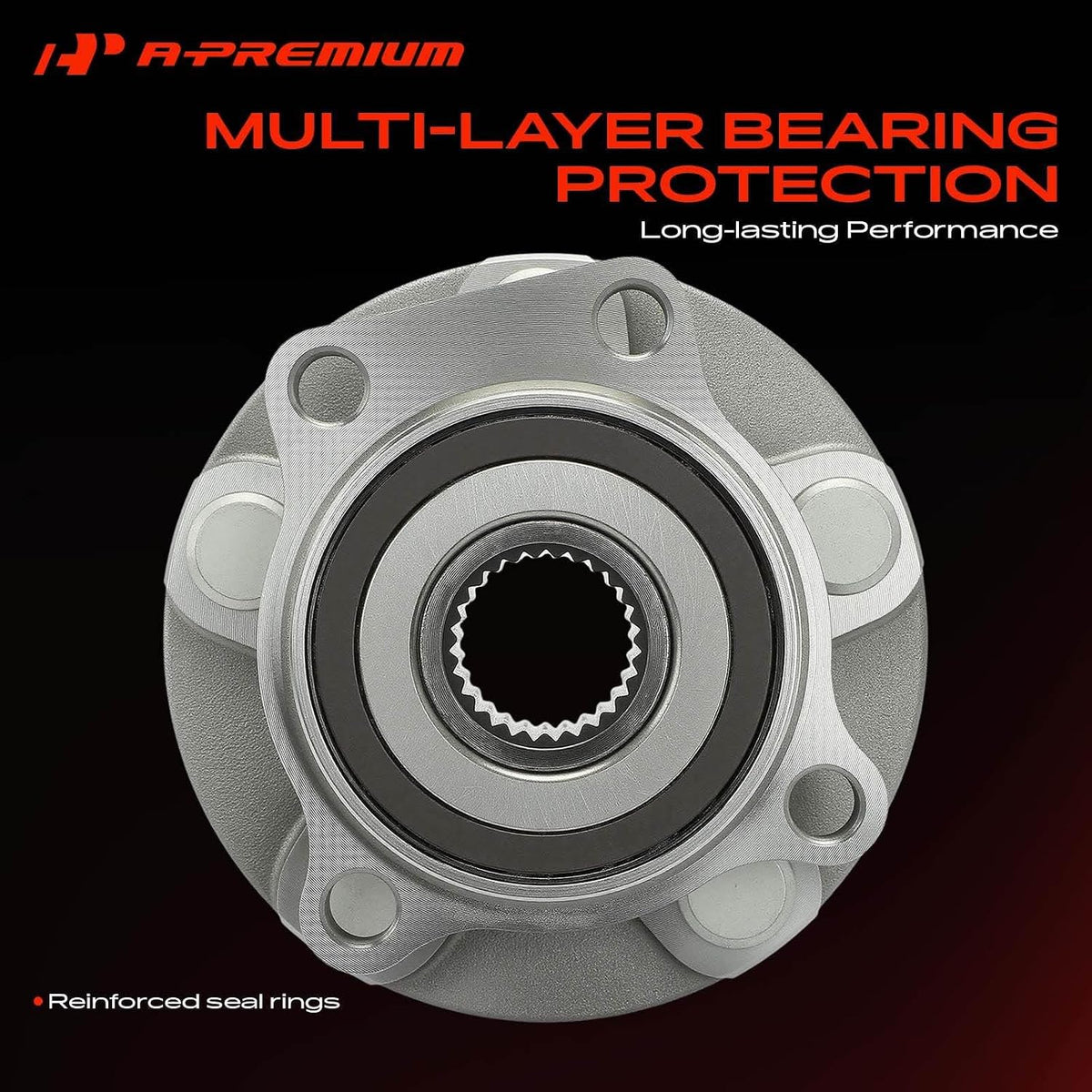 A-Premium Front Wheel Bearing and Hub Assembly with 5-Lug