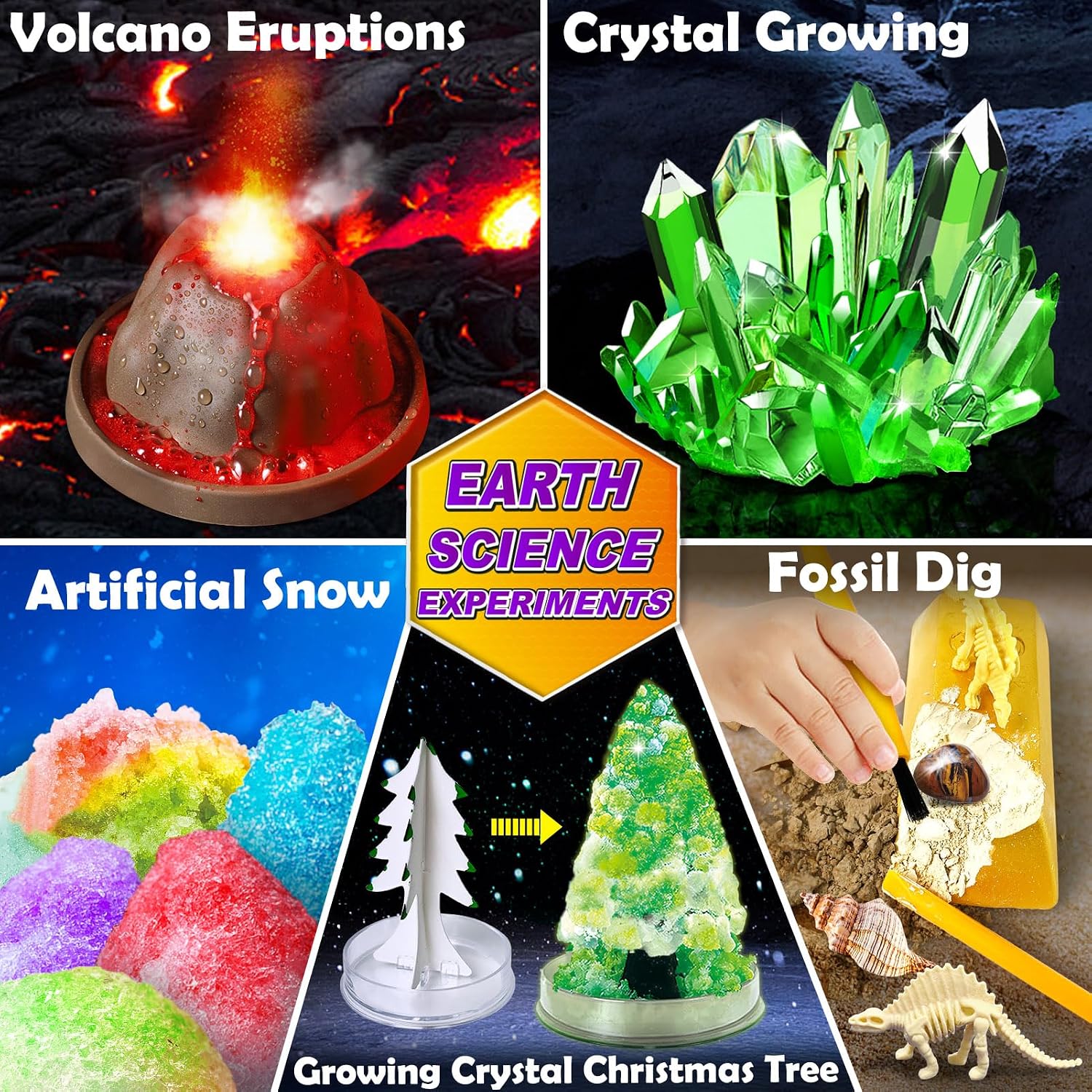 150 Experiments Science Kits for Kids Chemistry Lab S.T.E.MToys | Volcano, Crystal, Magic, Dig, Reation, Physics