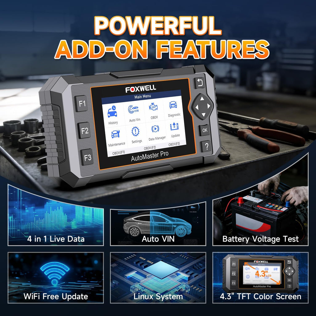 2026 FOXWELL NT614 Elite OBD2 Scanner, 4 Systems, 5 Resets Code Reader | Upgrade of NT604, ABS