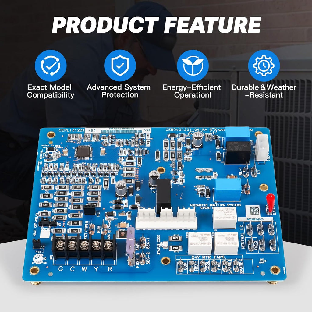 HK42FZ086 Control Board Compatible with Carrier Payne Bryant HVAC Furnace Control Board, Replacement CEBD431231-04-RA