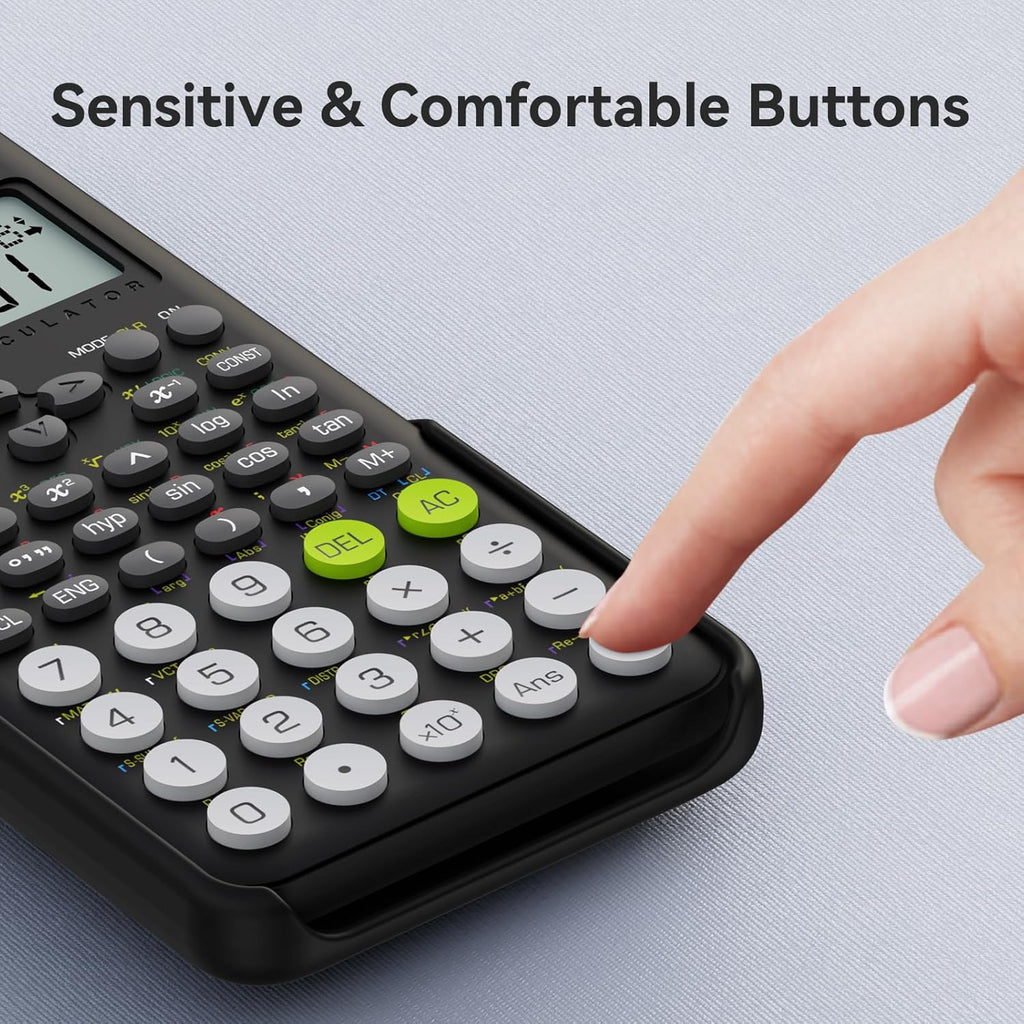991MS 401 Functions 2-Line Display Desktop Calculator with Sliding Cover | Scientific Calculator School Supplies