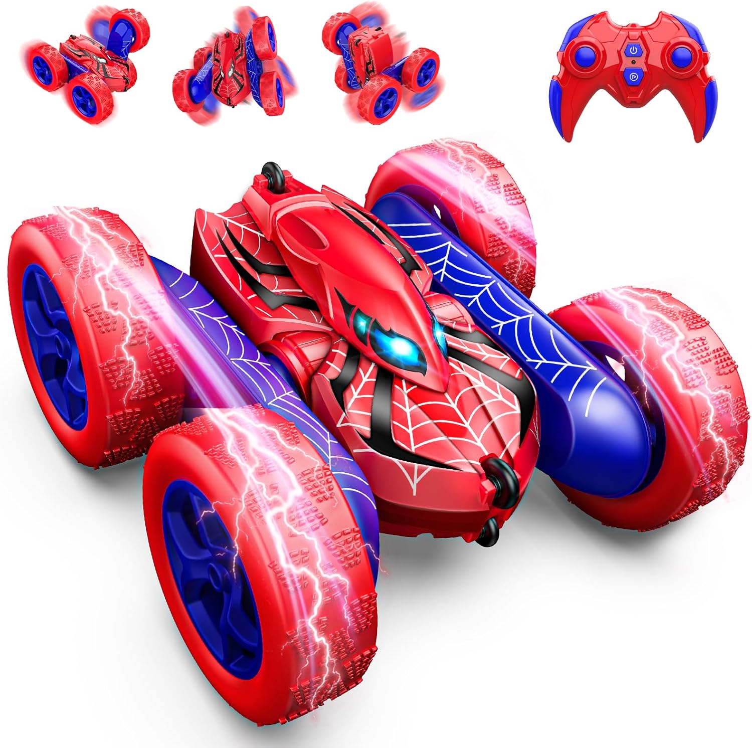 Remote Control Car,RC Cars Boys Toys for 3 4 5 6 7 8 9 10 11 12 Year Old Boy Double Sided 360°Flip 4WD Rechargeable