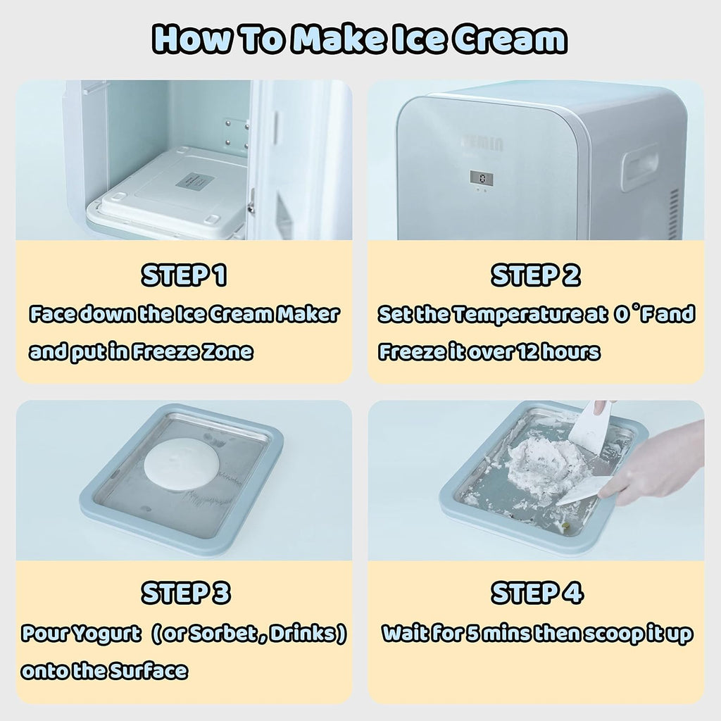 Ice Cream Roll Maker Rolled Ice Cream Machine, Sweet Spot Pan, Instant Cold Plate, Ideal for Making Rolled Ice Cream