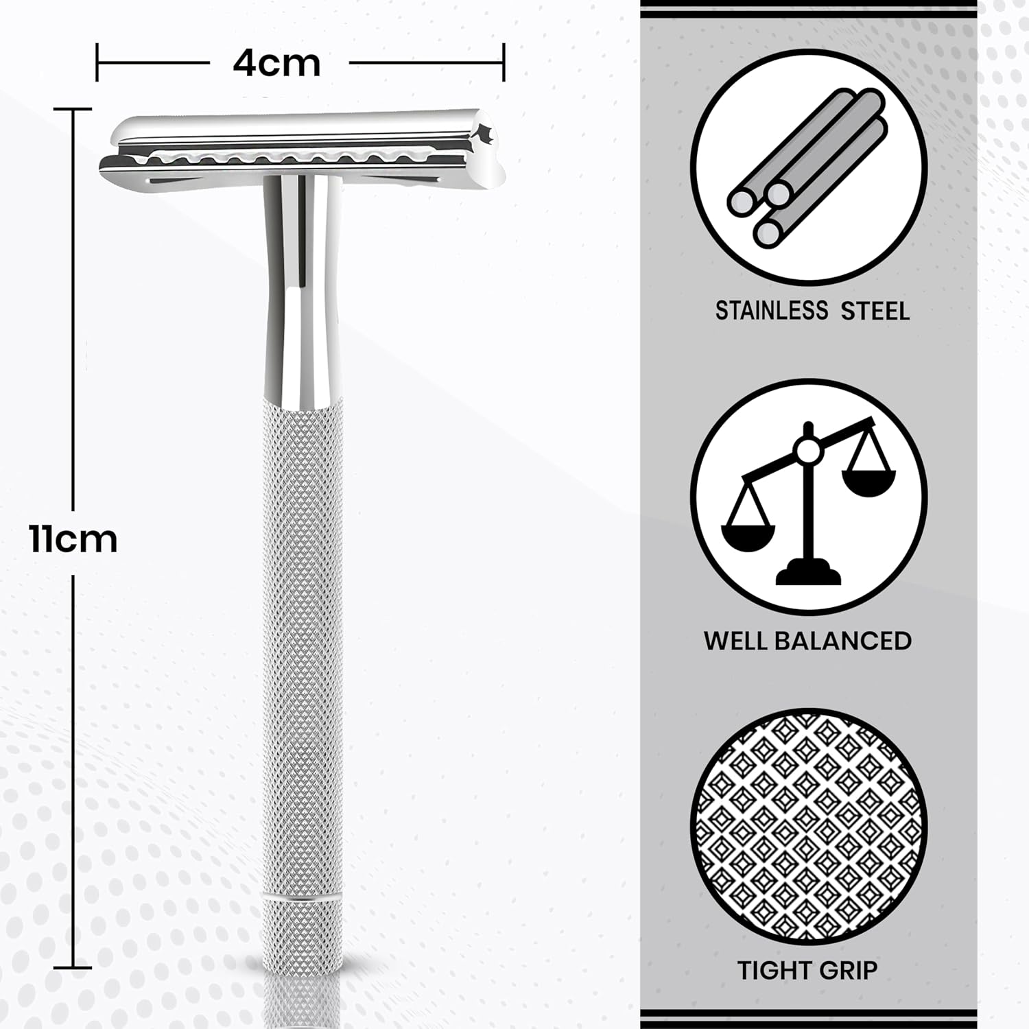 Safety Razor for Men & Women with 10 Double Edge Safety Razor Blades Reusable Double Edge Razor Single Blade Razors