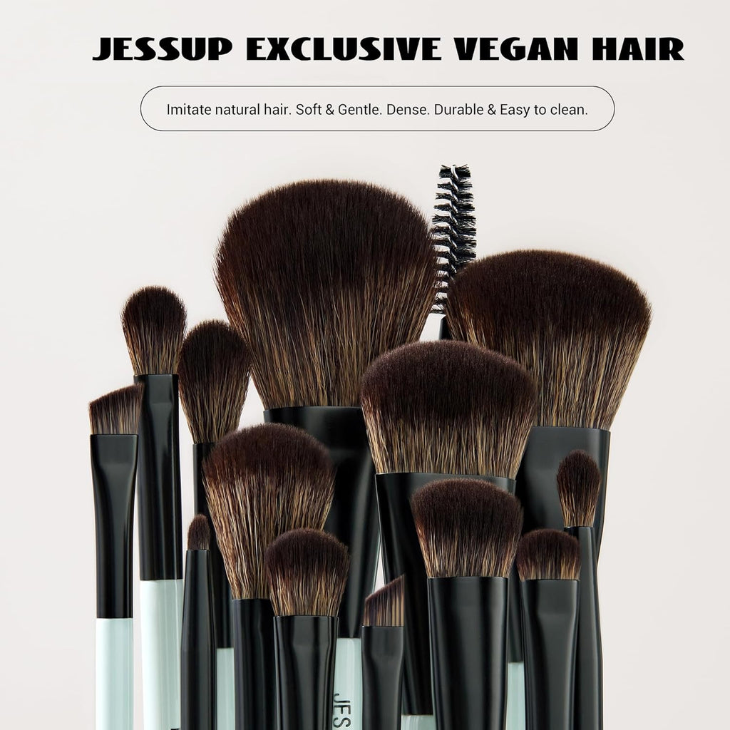 Makeup Brushes Set 10pcs, Double Sided Foundation Contour Blush Highlight Blending Eyebrow Brush Eyeshadow Eyeliner