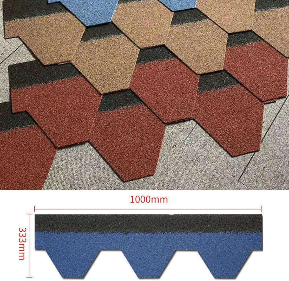 21 Asphalt Shingles, Insulating, and Waterproof Roofing Felt Tiles, Roofing Shingles for Roof House Repair Tiles Shed