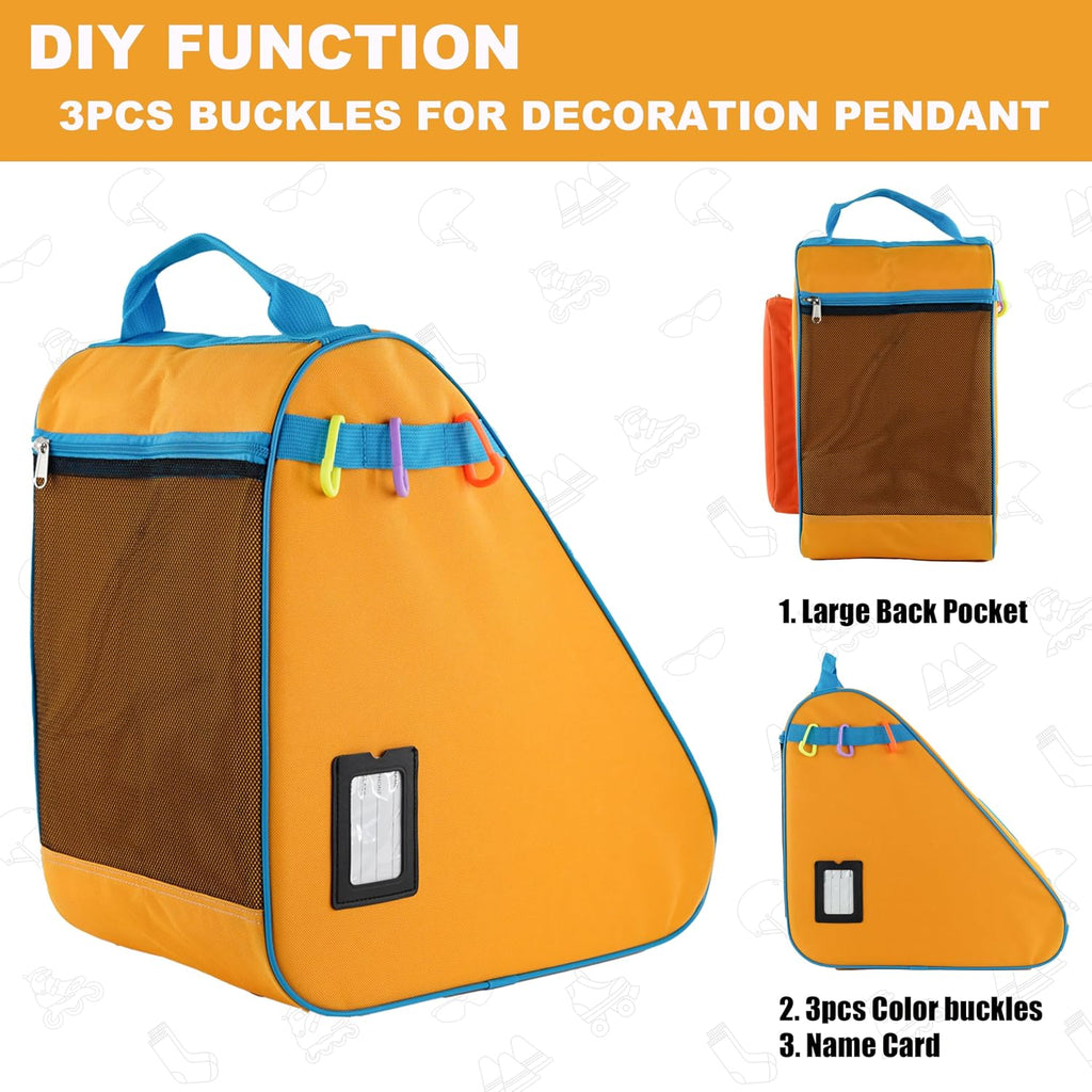 Skate Bag for Ice, Inline, Roller & Quad Skates - Kids & Adults