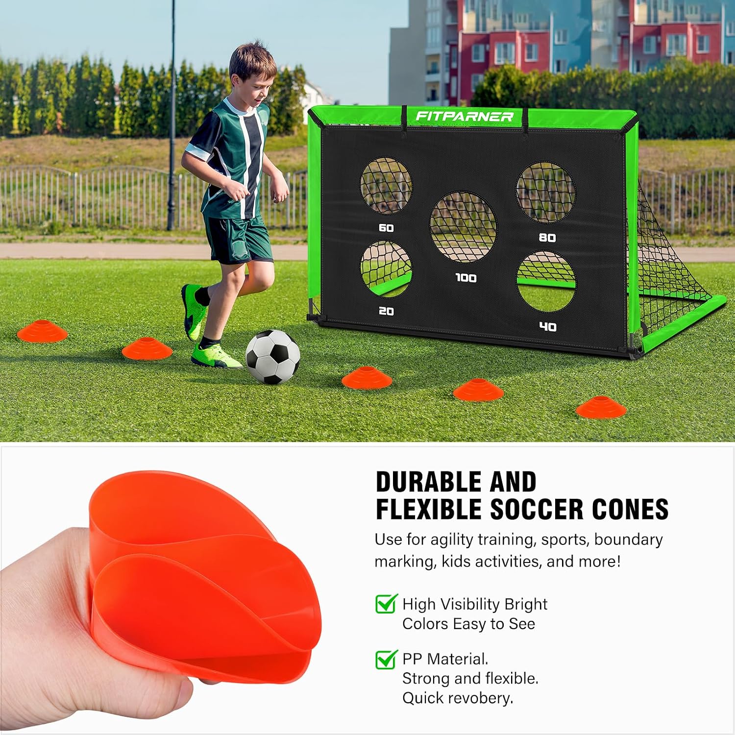 Soccer Goal,Backyard Soccer Goals for Kids 2 Pack,4x3/6x4 FT Portable Toddler Soccer Nets with Target,Ball &