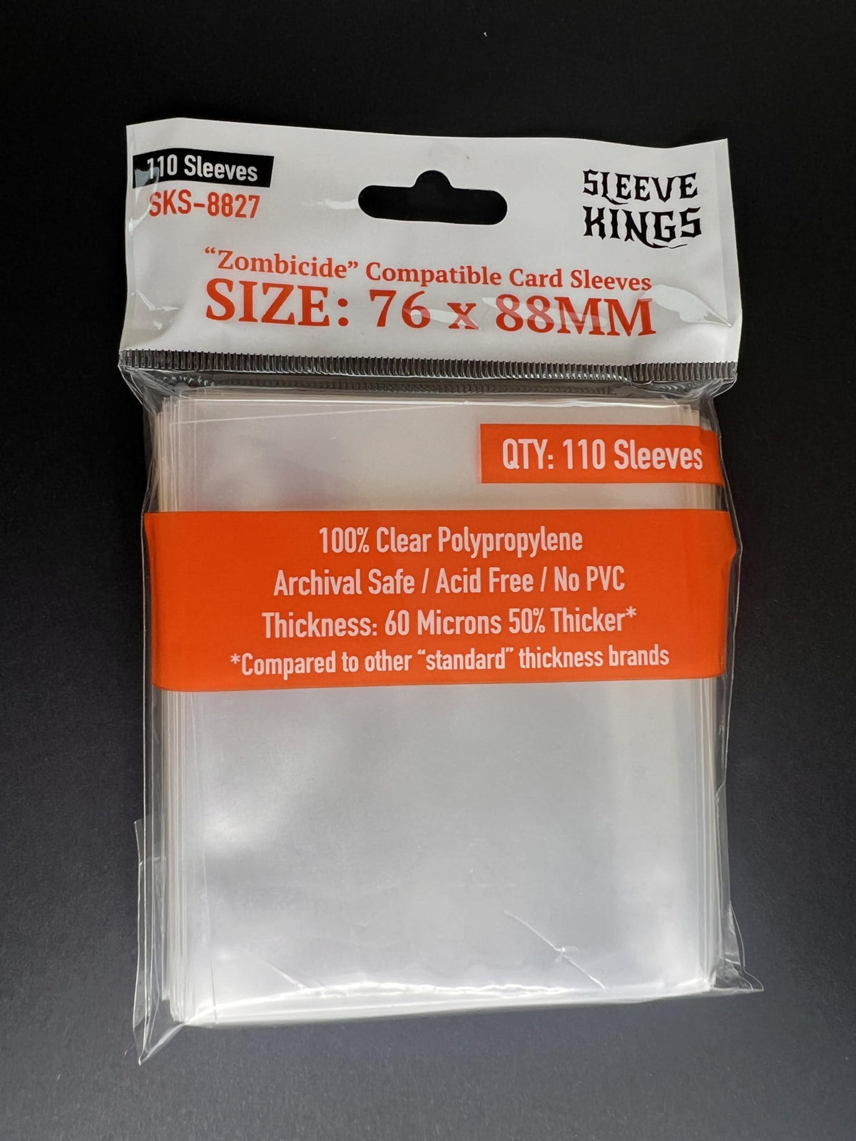 Zombicide Compatible Sleeves 76 X 88 mm (10x110 Pack, 1100 Sleeves)