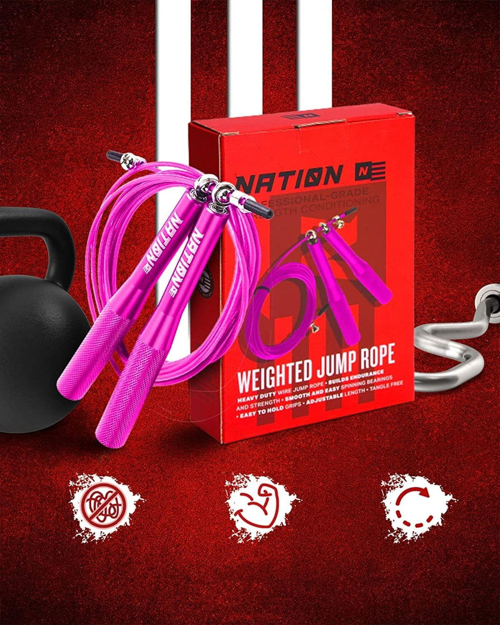 Aluminum Handle High Speed Adjustable Jump Rope for Women and Men - Perfect Skipping Rope for Boxing, Fitness, Workout