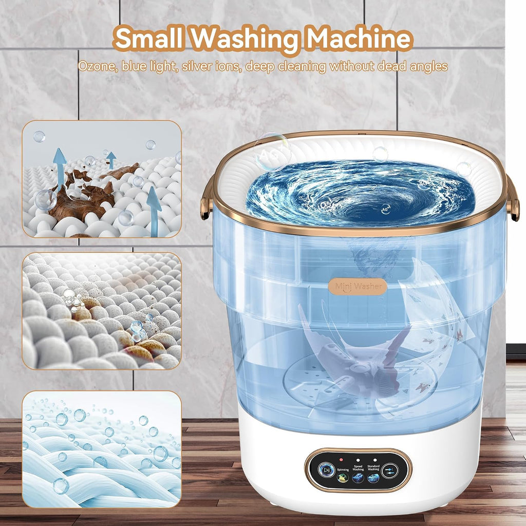 Portable Foldable Mini Washing Machine for Delicates & Small Loads