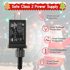 1 Pack 12V 1.5a Class 2 Power Supply Adapter with 9.8FT Cord, Rainproof