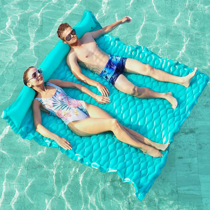 Floating Mat Pool Floats - Giant Inflatable Pool Float Lake Raft Lounge Floating Water Mat for Swimming Pool Floatie