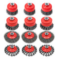 12 Pack Wire Wheel for Angle Grinder, 4-1/2" Heavy Duty - QMPRKPE
