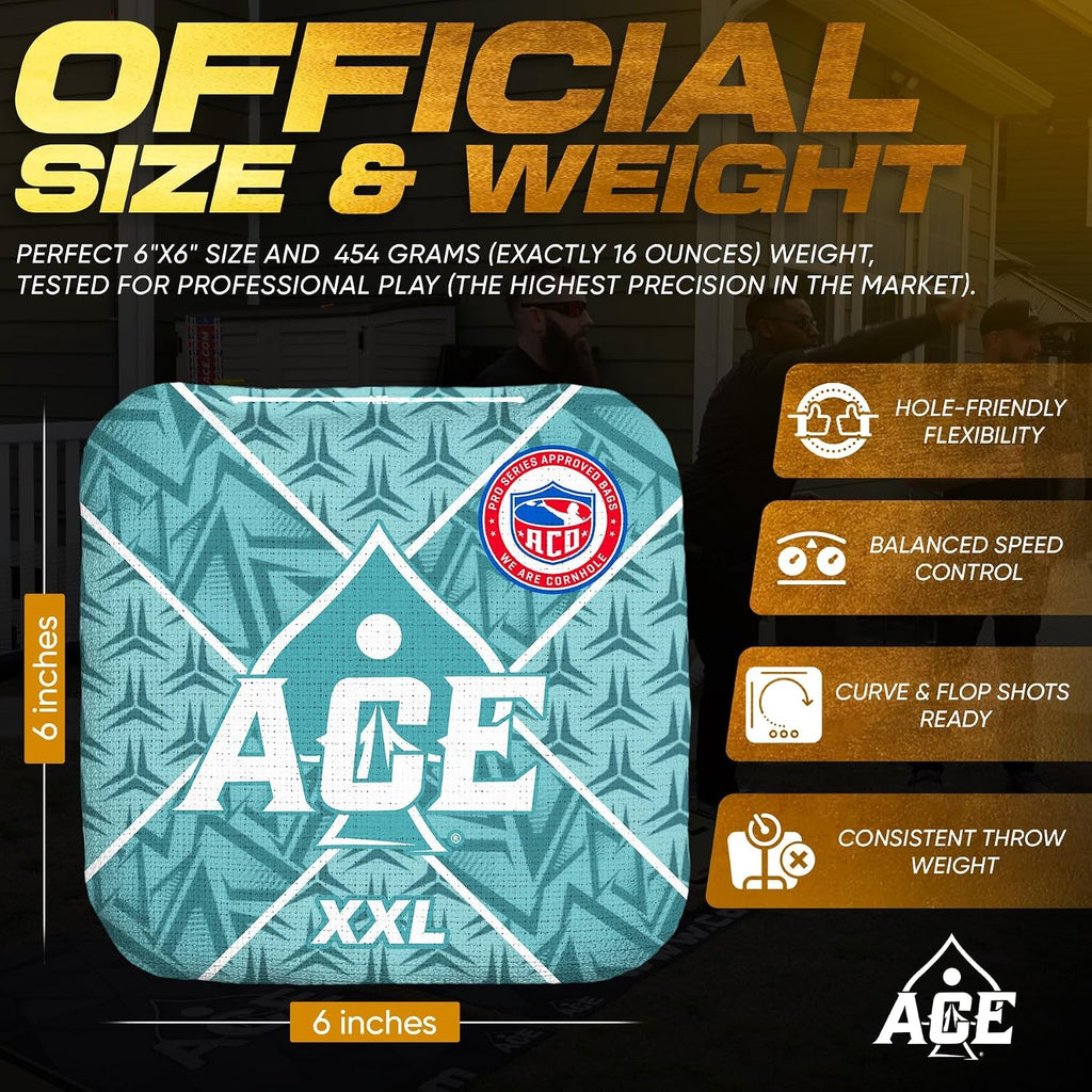 XXL Series - Herringbone Carpet Fabric - ACO Pro Approved Cornhole Bags - Bag Kit: 4 Pro Bags (5/9 Speed)
