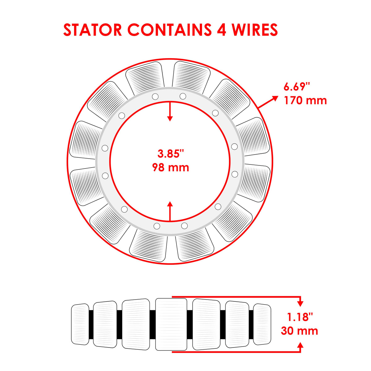 Caltric Stator Compatible With Mercury Outboard 115Hp 115-Hp 115 Hp 2-Stroke Engine 1994-2006