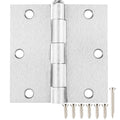 Brushed Nickel Door Hinges 3.5"x3 1/2 Inch Square 36Pack Interior