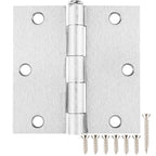 Brushed Nickel Door Hinges 3.5"x3 1/2 Inch Square 36Pack Interior
