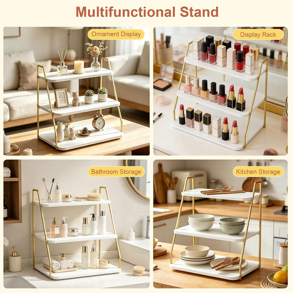 Cupcake Stand, 3-Tier Dessert Stand for 55 Cupcakes, Wood & Metal Tower Display Premium Holder Dessert Tree Tower for