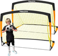 Kids Backyard Soccer Goals 7x5 & 5x3.6 FT, Portable Outdoor Play | For Kids Ages 6-14 Backyard Play, Weatherproof Net