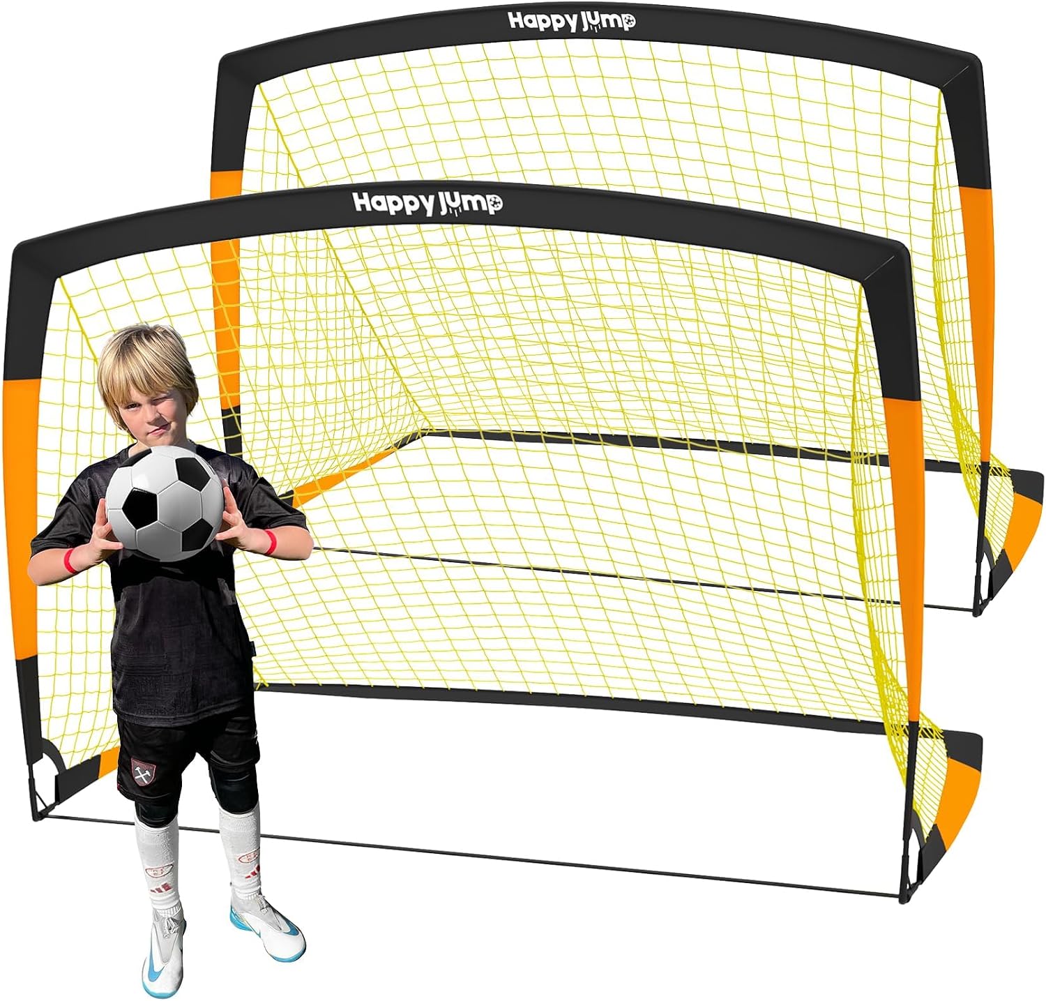 Kids Backyard Soccer Goals 7x5 & 5x3.6 FT, Portable Outdoor Play | For Kids Ages 6-14 Backyard Play, Weatherproof Net