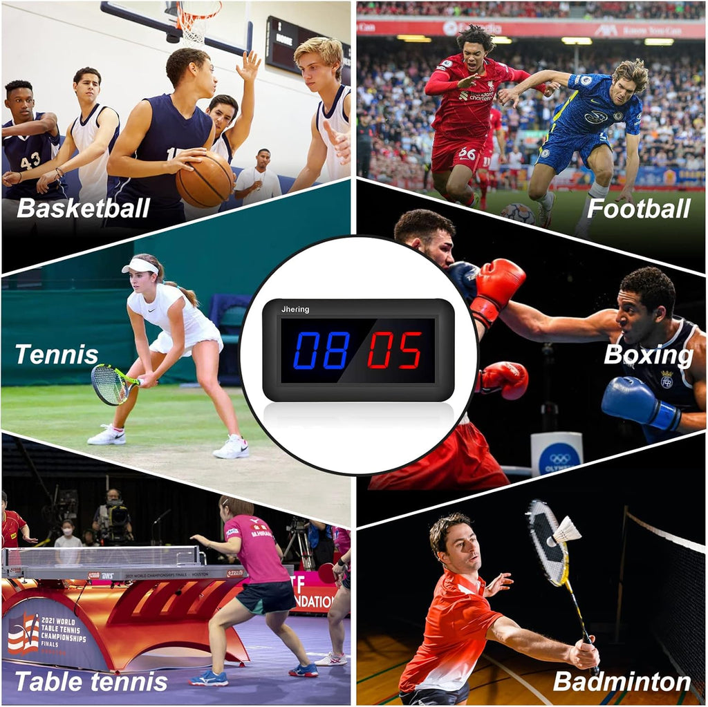 Electronic Scoreboards with Remote, Portable Score Keeper, Digital Scoreboard for Basketball Ping Pong Volleyball Sport