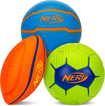 Micro Foam Sports Ball Set - Kids Foam Micro Football, Soccer Ball + Basketball Set Soft Stress Relief Mini Foam