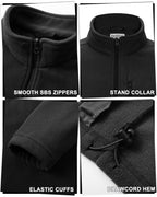 Men's Full Zip Fleece Jacket Lightweight Warm Soft Polar Jackets