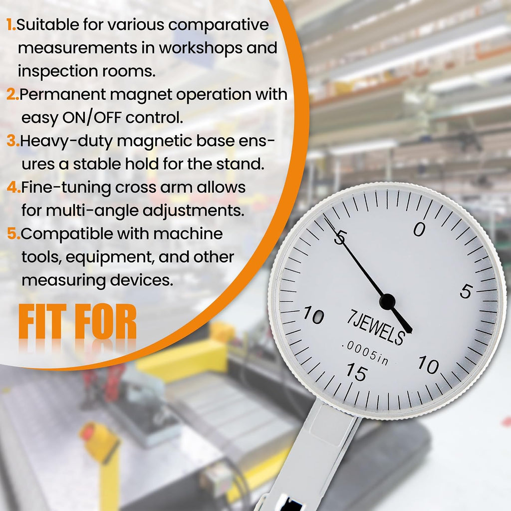 Dial Indicator 0.0005 Brass Test Indicator for Engineer Measurement