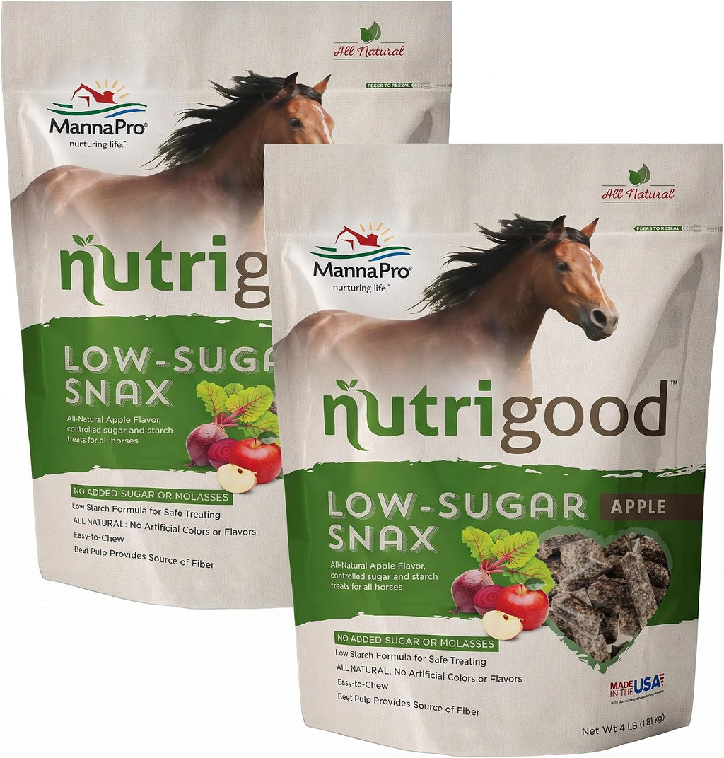 NutriGood Low-Sugar Apple Snax Horse Treats,All-Natural,No Added Sugar or Molasses,Low-Starch Formula,Ideal for