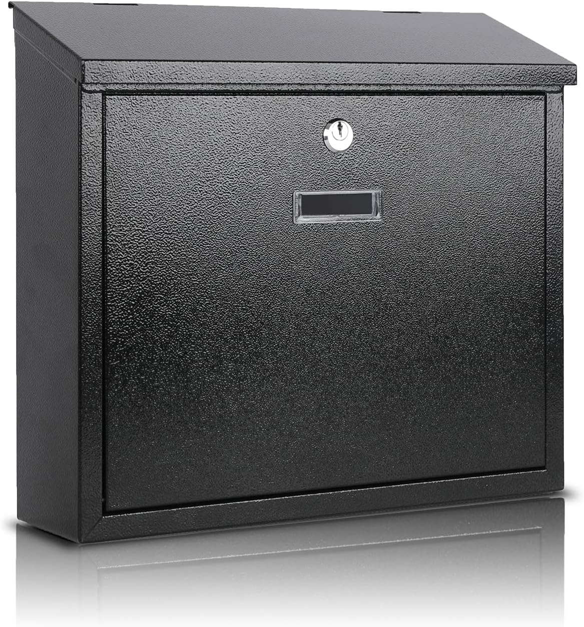 Mail Boxes with Key Lock,Locking Mailbox Wall Mounted,Security Mailbox with Lock and Key,Large Capacity,Steel Cover