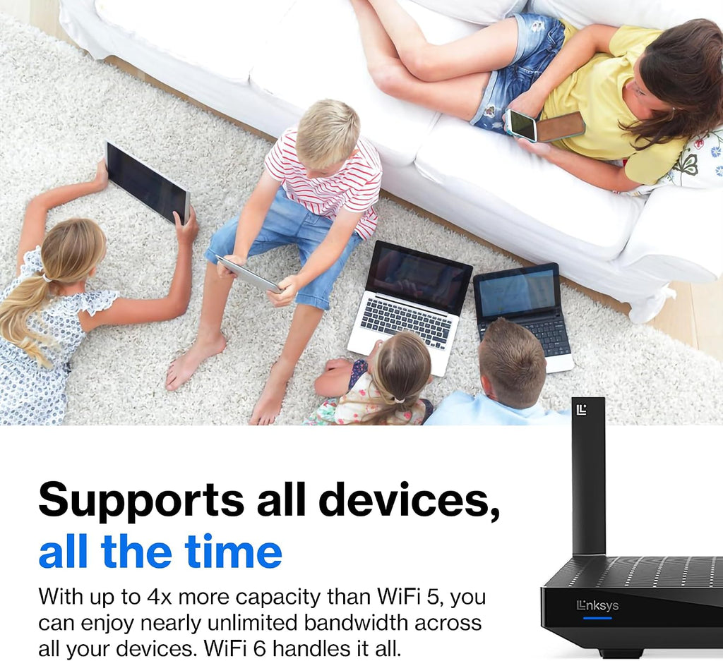 MR20EC | Dual-Band Mesh WIFI 6 Router | 3.0 (AX3000) Speeds | Connect 25+ Devices | 2,000 Sq Ft Coverage | 18 Month