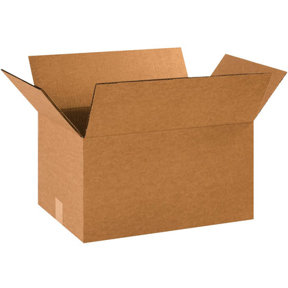 15 Pack of Heavy-Duty Double Wall Corrugated Cardboard Boxes, 16" L x 12" W x 10" H, Kraft, Shipping, Packing and Moving