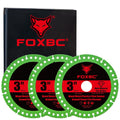 FOXBC 3 Inch Diamond Cut-Off Wheel Disc, Multi-Material Saw Blades - 3 Pack