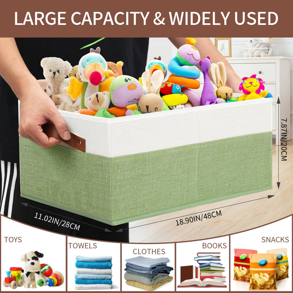 3 Pack Large Capacity Storage Bins Closet Organizer for Shelves