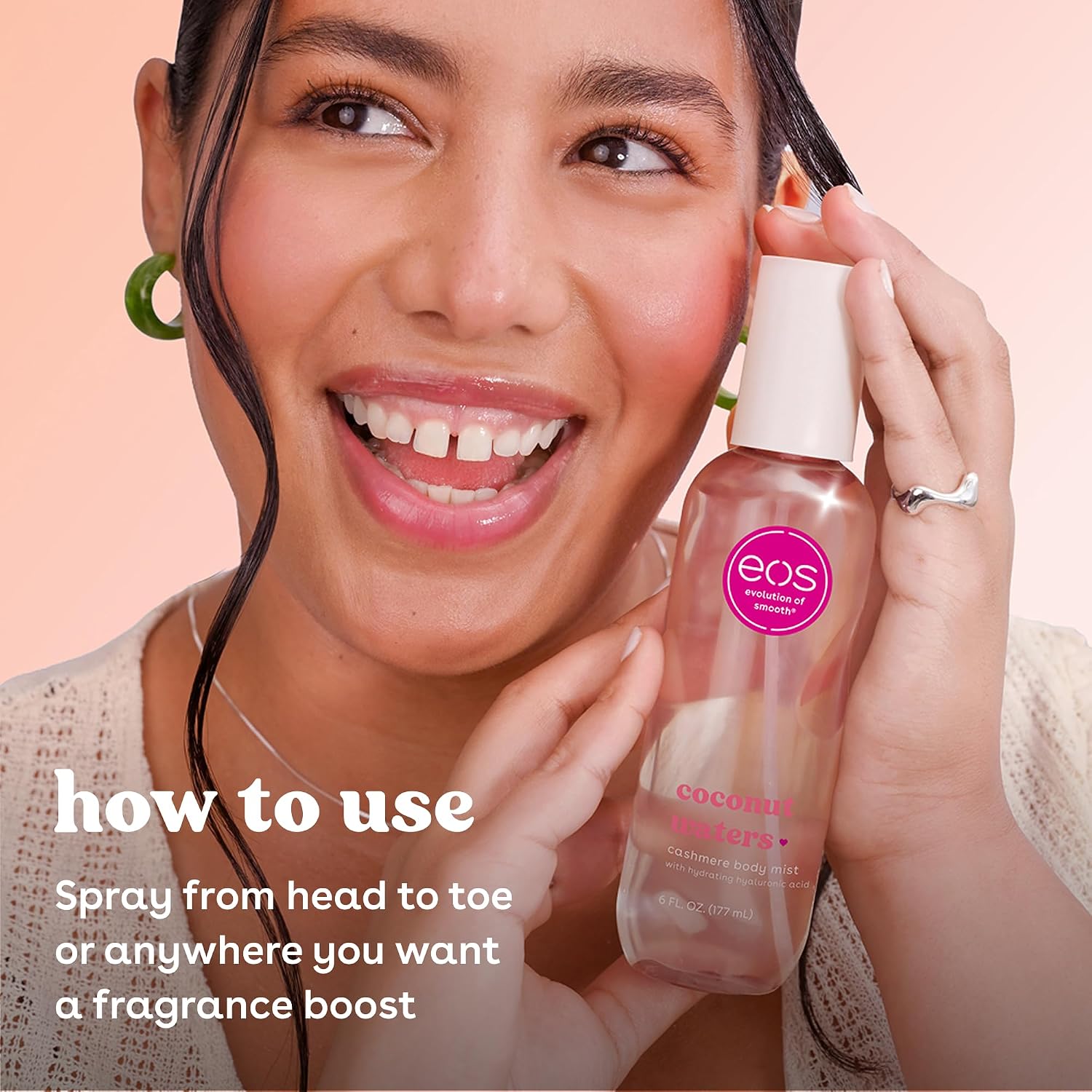 Cashmere Body Mist, Coconut Waters, Body Spray for Women, Hair Mist, Coconut Perfume, Moisturizing, Hyaluronic Acid