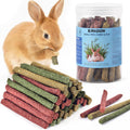 38Pcs Rabbit Chew Toys Timothy Hay Sticks, Guinea Pig Toys for Teeth Natural Molar Sticks Rabbits Treats for Bunnies