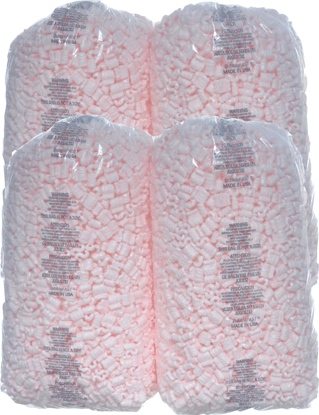 ! Brand 14 cu. ft. (90 gallons) Pink Anti Static Packing Peanuts Popcorn (3.5 cu. ft x 4 Bags)