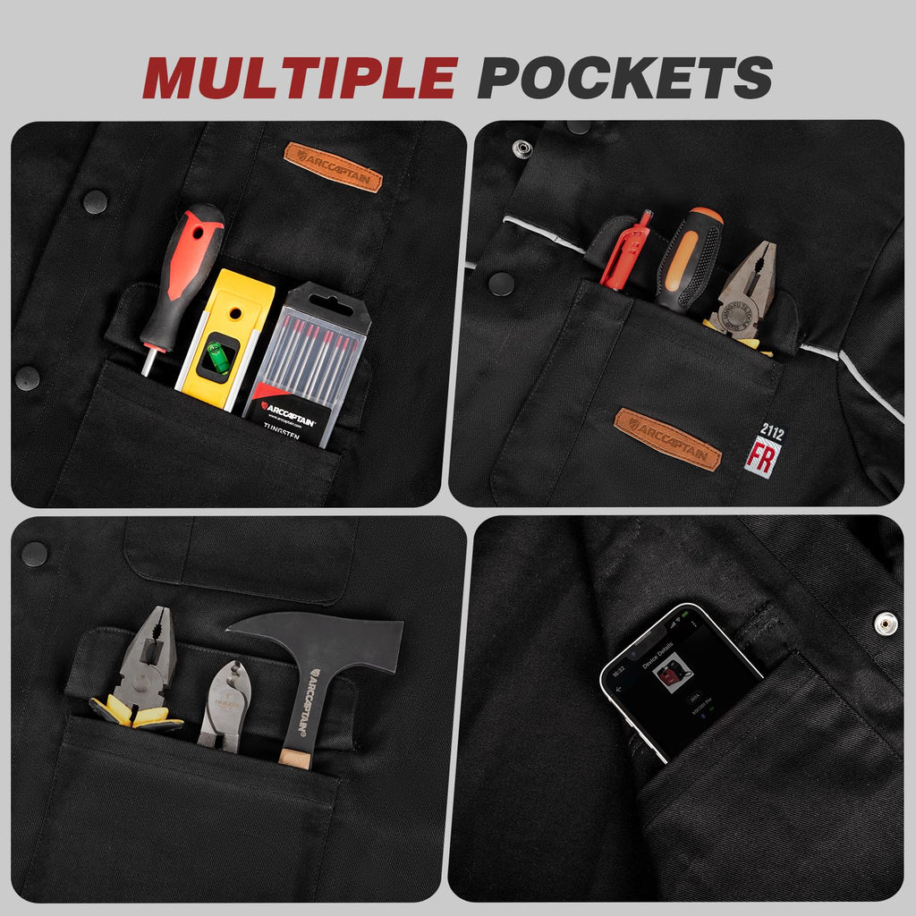 Welding Jacket, 11oz Flame Resistant Cotton Welding Jackets