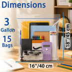 3 Gallon Extra Large Zipper Bag, Clear Plastic Zip Bag